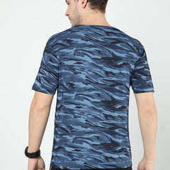 Cotton Printed Half Sleeves Mens Round Neck T-Shirt
