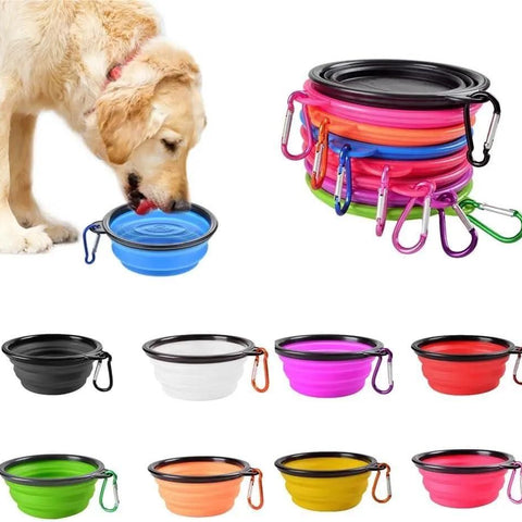 Foldable Silicone Pet Feed Bowl