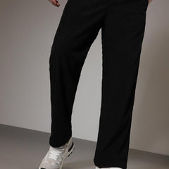 Men's Caudray Fabric Stylish Pants (Black, Pack of 1)