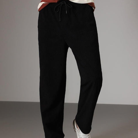 Men's Caudray Fabric Stylish Pants (Black, Pack of 1)