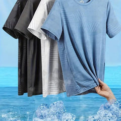 Men's Round Neck Polyester Casual T-shirt (Pack of 4)