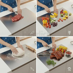 Premium Stainless Steel Chopping Board (35×31 cm) – Hygienic & Durable
