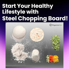 Premium Stainless Steel Chopping Board (35×31 cm) – Hygienic & Durable