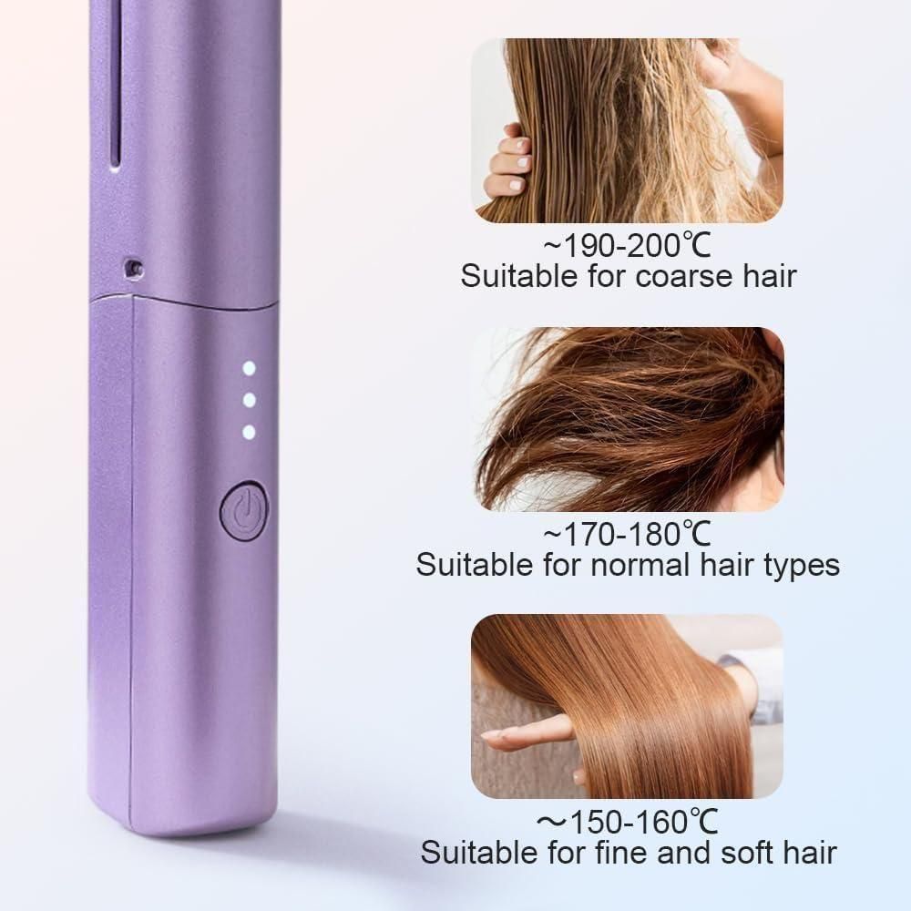 Portable Meneflix Mini Hair Straightener | Cordless & Rechargeable