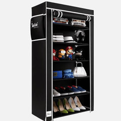 6 Rack Collapsible Wardrobe Cabinet and Shoe Rack
