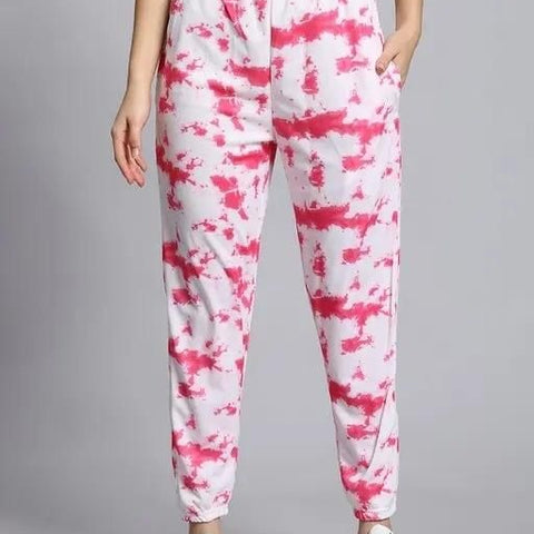 Women's Casual Tie Dye Print Night Suit